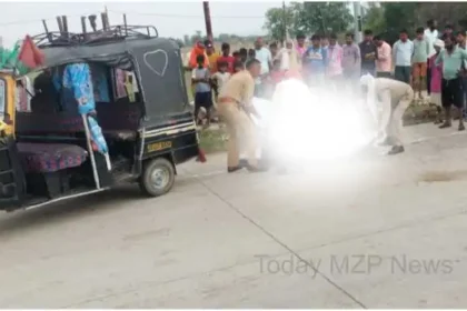 Mirzapur Lalganj A 19-year-old girl died on the spot in a collision between a truck and a motorcycle