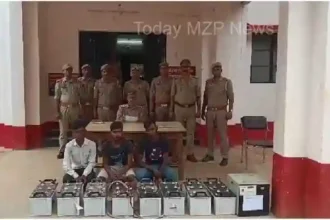 Sonbhadra. 3 arrested with inverter battery stolen from Sub Health Center Raipur