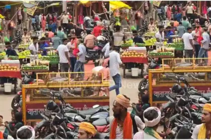 Visitors are facing problems due to the cart and stall owners on the way to Maa Vindhyavasini Temple