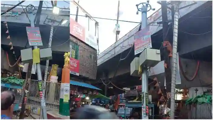 A pole installed during Amrit Kaal in Mirzapur collapsed before inauguration