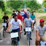 Bhadohi News Environment and health awareness campaign cycle trip