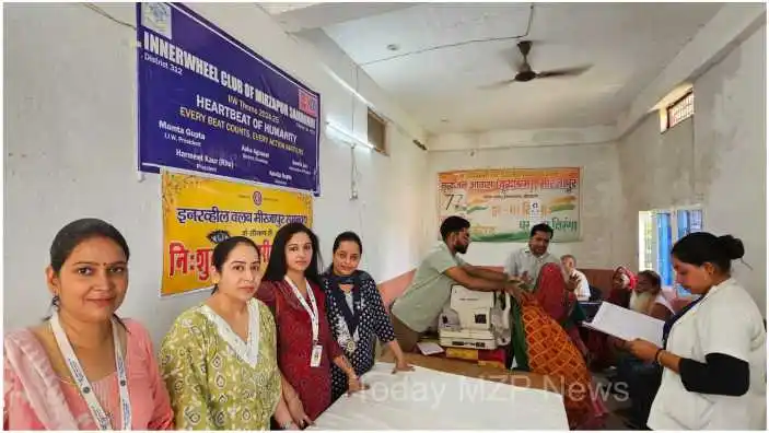 Free eye training and spectacles distribution by Inner Wheel Mirzapur Coordination