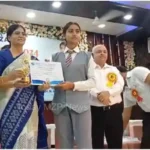 High school and intermediate students of Lions School were felicitated by Anupriya Patel