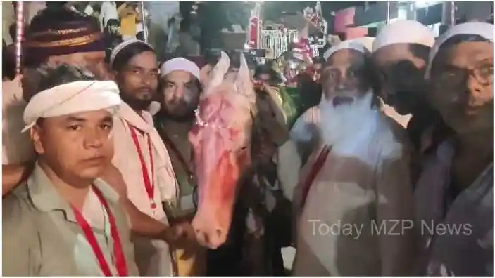 In memory of the martyrdom of Imam Hussain, the procession of Duldul horse was taken out from the Imambara