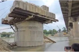 Jaunpur Panic due to crooked pillar during the construction of Shastri bridge