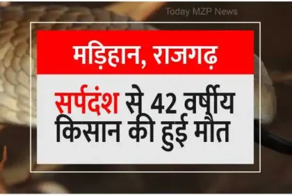 Madihan Rajgarh 42-year-old farmer died due to snake bite 1