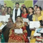 Mirzapur At the end of the beautician course all the participants were given kits and certificates