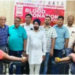 Mirzapur Blood donation camp organized by Rotary Club Gaurav was held at Krishna Hospital