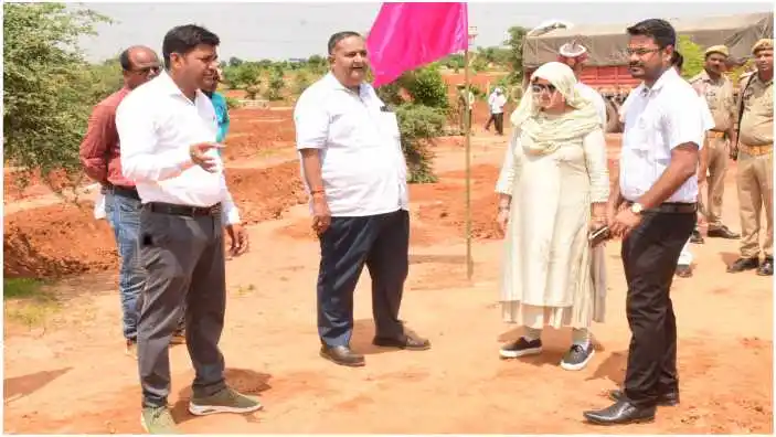 Mirzapur DM inspected the preparations for the tree plantation mega campaign on July 20