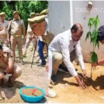 Plantation done by Mirzapur Police Department under tree plantation campaign