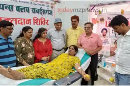 Sonbhadra 17 units of blood were donated in the free blood camp