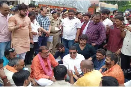 Sonbhadra BJP MLA sat on a dharna against his own government to get justice for a Brahmin victim family