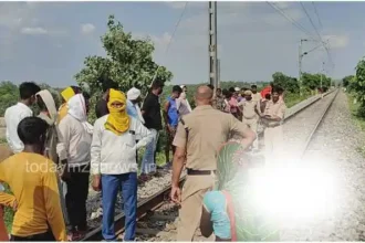 Sonbhadra Breaking Woman hit by train under suspicious circumstances