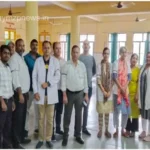 Sonbhadra National Health Mission Employees Union protested