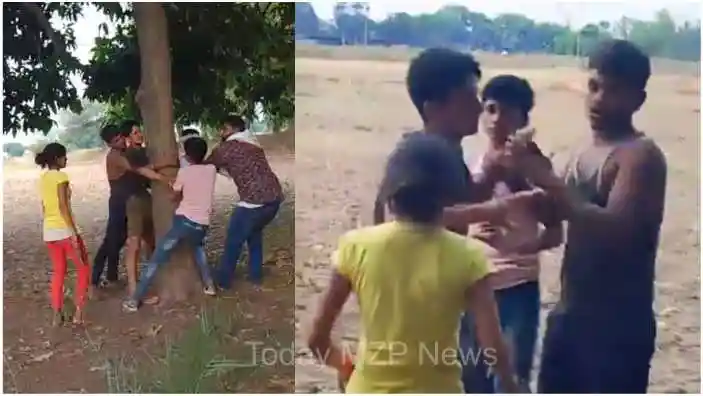 Sonbhadra The boy was beaten up by goons for cutting mango and sheesham trees