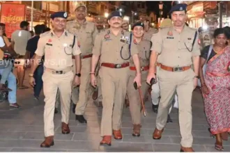 Varanasi Police Commissioner Mohit Aggarwal inspected