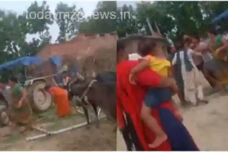 A woman from Jaunpur was beaten up by goons