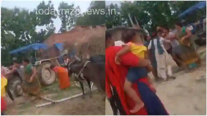 A woman from Jaunpur was beaten up by goons