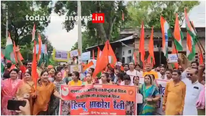 Bhadohi Anger rally against the atrocities being committed on Hindus in Bangladesh