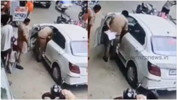 But this viral video is causing embarrassment to UP Police