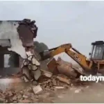 Chunar Forest Department Illegal church is being demolished