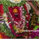 Crowd of devotees gathered in the temple of Maa Shashthi Devi on Lalahi Chhath festival