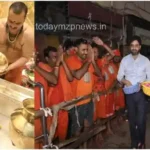 Devotees were welcomed by showering flowers in Kashi