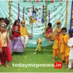 Kachhwa Children of Kidzee Pre School celebrated Shri Krishna Janmashtami