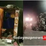 Kannauj Bus collided with divider on Lucknow Agra Expressway and then overturned