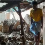 Madihaan a young man got injured after being buried under the debris when a wall collapsed