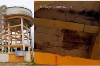 Mirzapur Water tank of Jal Jeevan Mission leaks