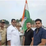 Ratnakar Mishra hoisted the tricolor at his house under the Har Ghar Tiranga campaign