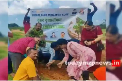 Rotary Club Mirzapur Elite organized a massive tree plantation program Taru Chaaya