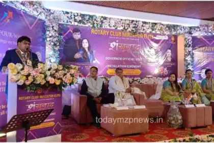 The installation ceremony of the newly elected president of Mirzapur Rotary Club Elite, Pooja Aggarwal, was completed and