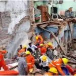 Two 70-year-old houses were razed to the ground in Shri Kashi Vishwanath area