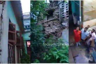 Varanasi Stairs of a dilapidated building collapsed NDRF rescued trapped people