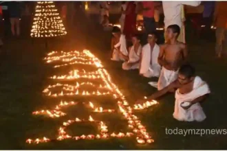 Varanasi The religious community was lit up with the light of thousands of lamps