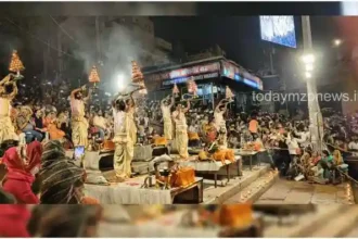 Varanasi The venue of the world famous Ganga Aarti has been changed