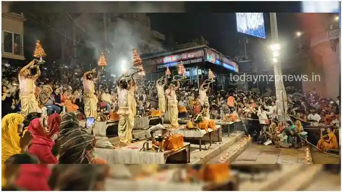 Varanasi The venue of the world famous Ganga Aarti has been changed