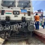 An unknown object collided with a passenger train between Mirzapur-Vindhyachal railway station 1