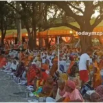 Bhadohi A huge feast was organized at Radha Swami Ashram Singhpur