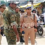 In view of the festivals in Mirzapur SP marched with the police in different areas of the city