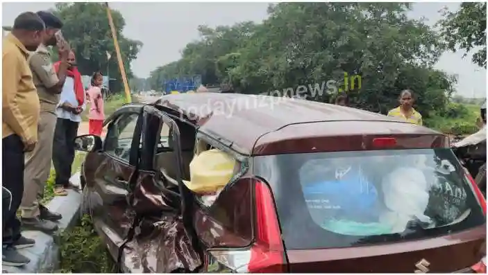 Madihaan Car smashed to pieces after collision with truck woman dead four injured