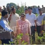 Minister in charge Nand Gopal Gupta inspected the flood affected area