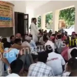 Mirzapur Contract workers of the electricity department are on a one-day strike