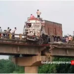 Mirzapur High speed truck hits tractor generator standing on the bridge