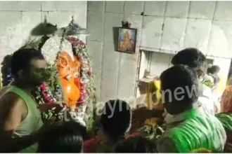 Sapt Sagar pond in Vindhyachal Annual decoration of Lord Ganesha temple