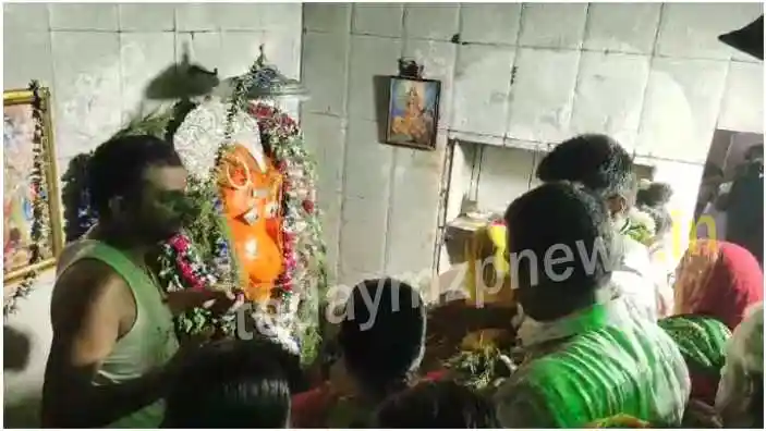 Sapt Sagar pond in Vindhyachal Annual decoration of Lord Ganesha temple