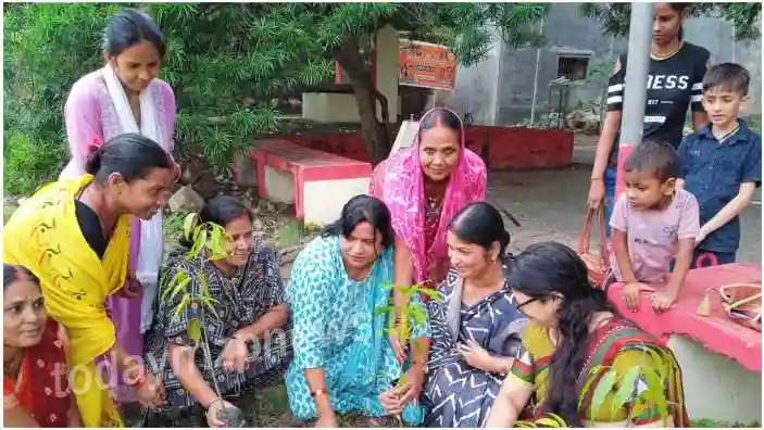 Sonbhadra Planting trees is essential for environmental protection Pushpa Singh