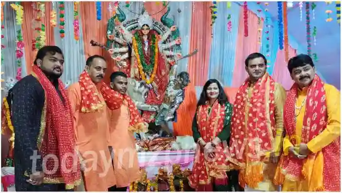 Chilh Devi Jagran song organized in Durga Puja pandal in Sripatti